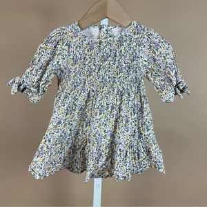 NWOT ZARA 9-12 Months Ditsy Floral Smocked Cottagecore Prairie Spring Dress